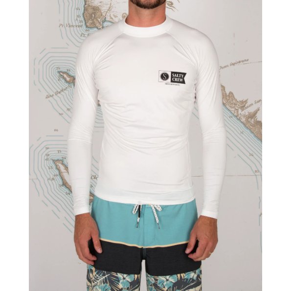 Salty Crew - Shelter L/S Rashguard - White - Velocity 21