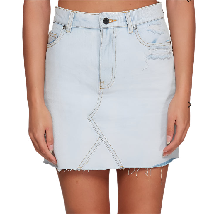 RVCA - Siena High Rise Denim Skirt - Velocity 21