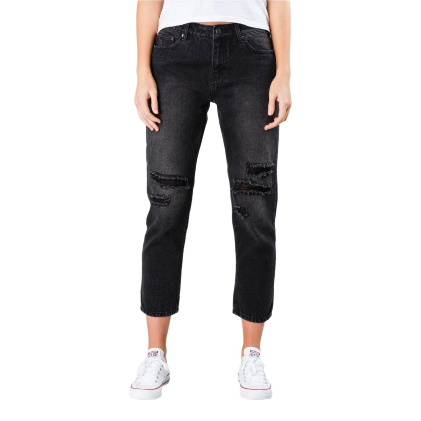 Rusty - Slim Boyfriend Jean - Vintage Black - Velocity 21