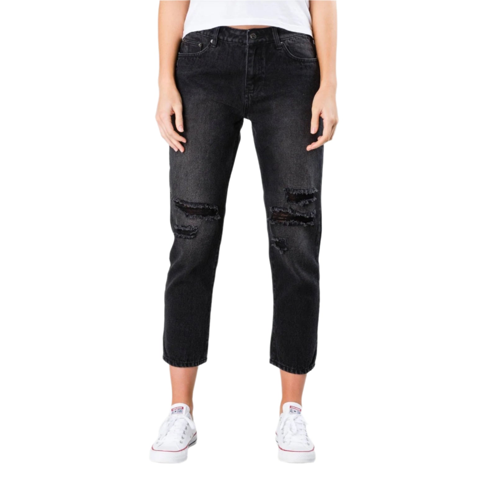 Rusty - Slim Boyfriend Jean - Vintage Black - Velocity 21