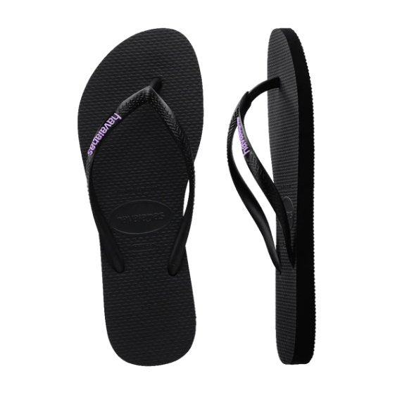 Havaianas - Slim Logo - Black/Lilac - Velocity 21