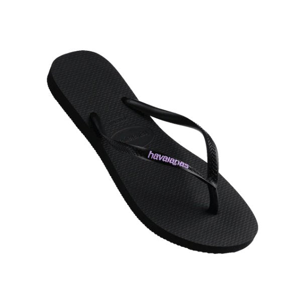 Havaianas - Slim Logo - Black/Lilac - Velocity 21