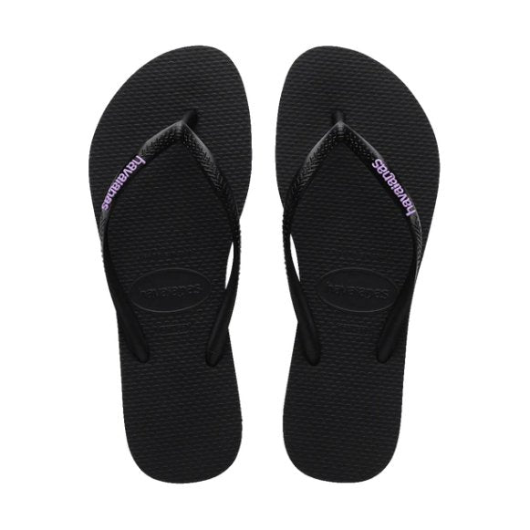 Havaianas - Slim Logo - Black/Lilac - Velocity 21