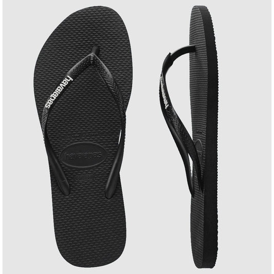 Havaianas - Slim Rubber Logo - Black/White - Velocity 21