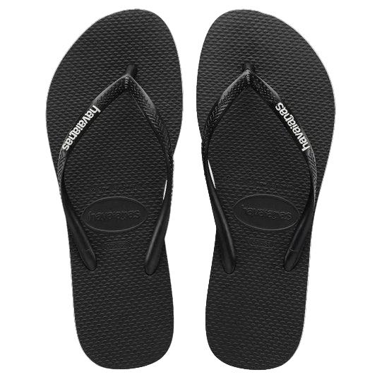 Havaianas - Slim Rubber Logo - Black/White - Velocity 21
