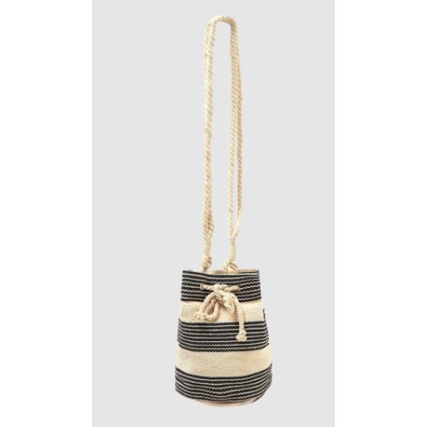 Stripe Bucket Bag - Black - Seafolly - Velocity 21