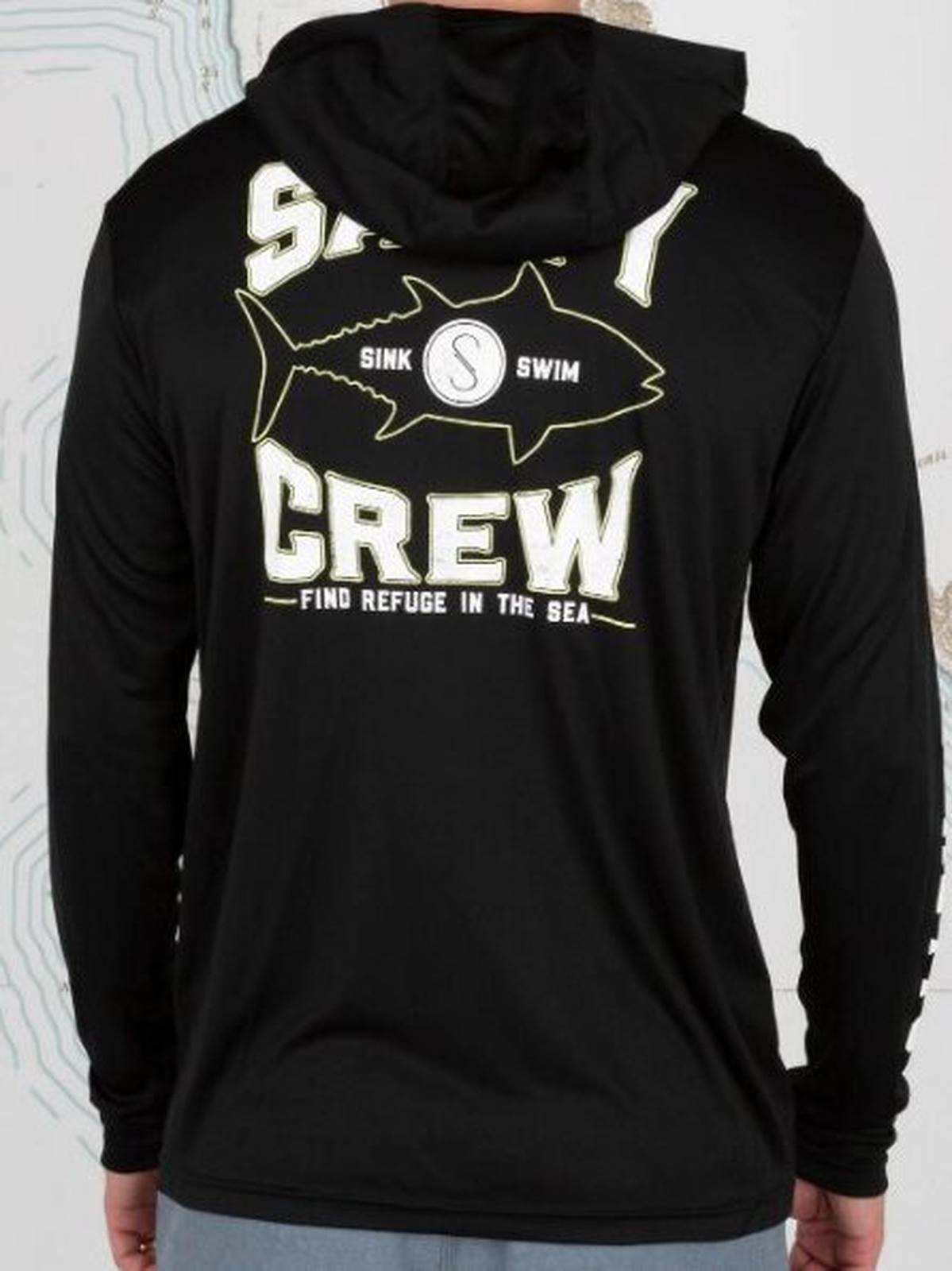 Salty Crew - Tight Lines Hooded Sunshirt - Black - Velocity 21