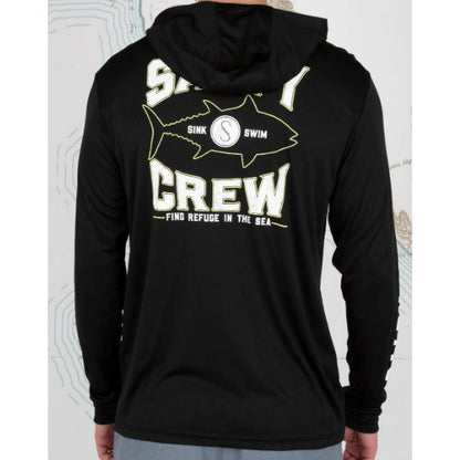 Salty Crew - Tight Lines Hooded Sunshirt - Black - Velocity 21