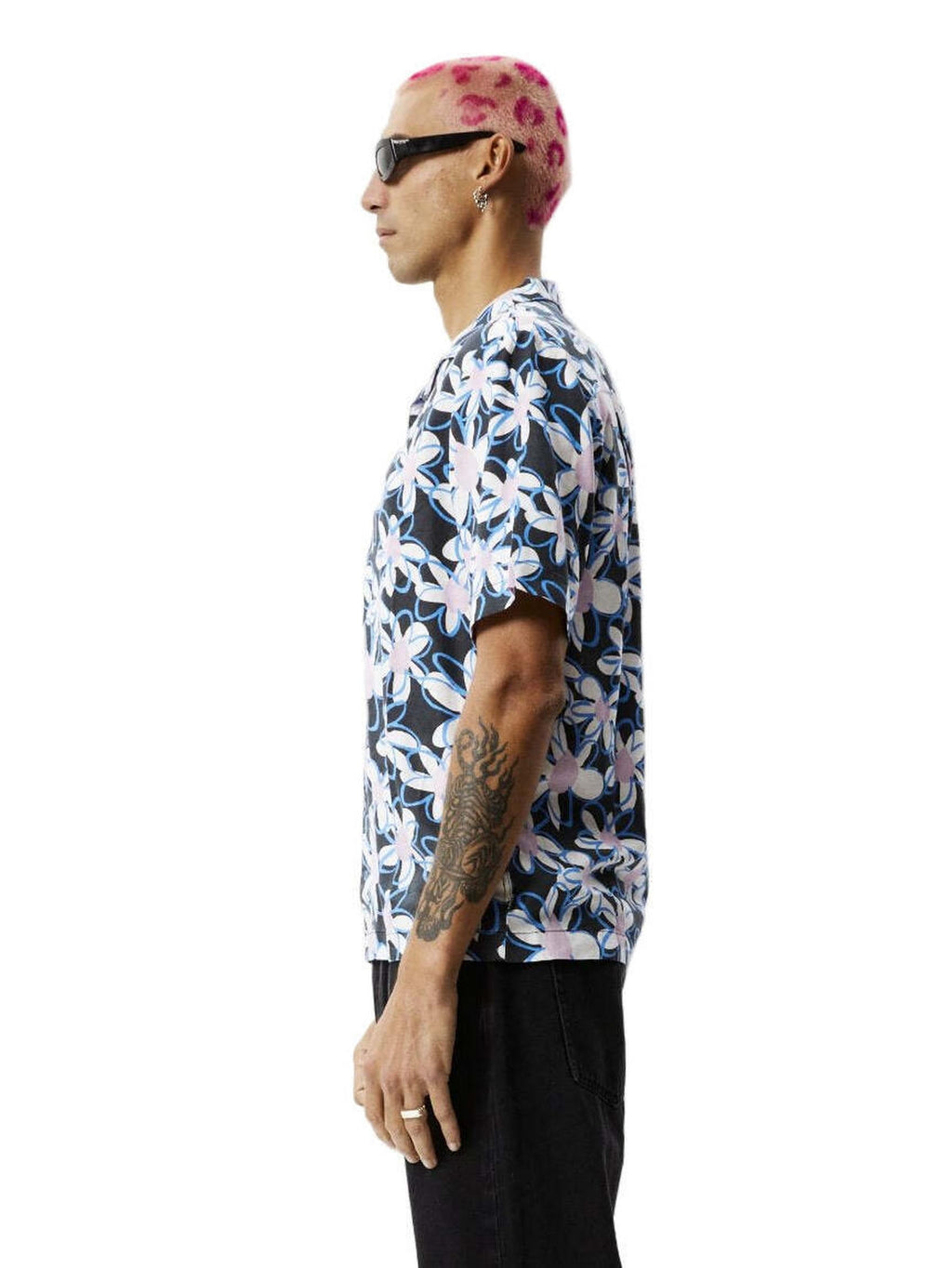 Afends - Waterfall Hemp Cuban SS Shirt - Stone Black - Velocity 21