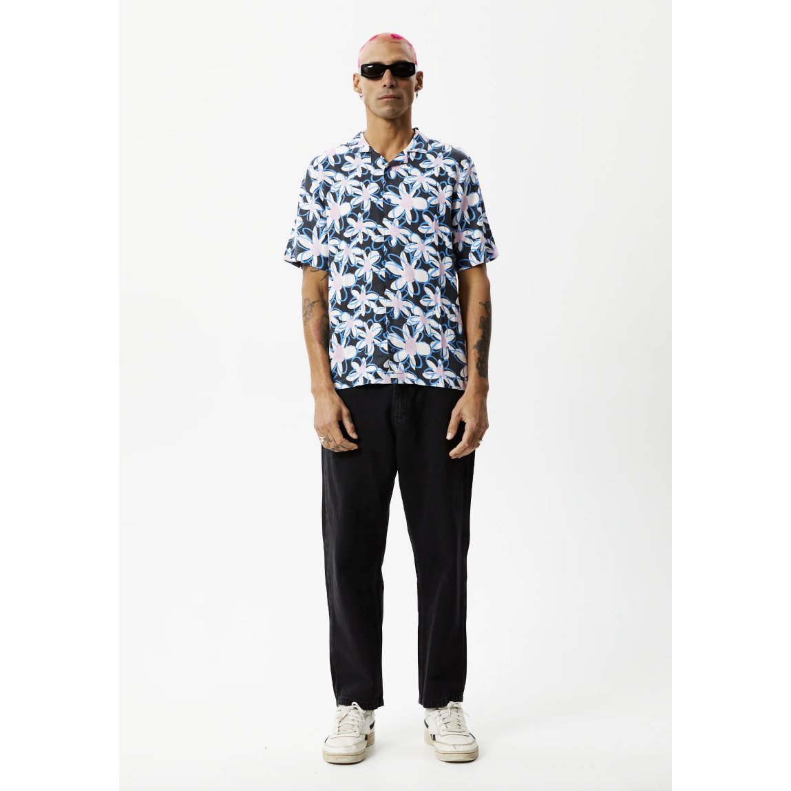 Afends - Waterfall Hemp Cuban SS Shirt - Stone Black - Velocity 21