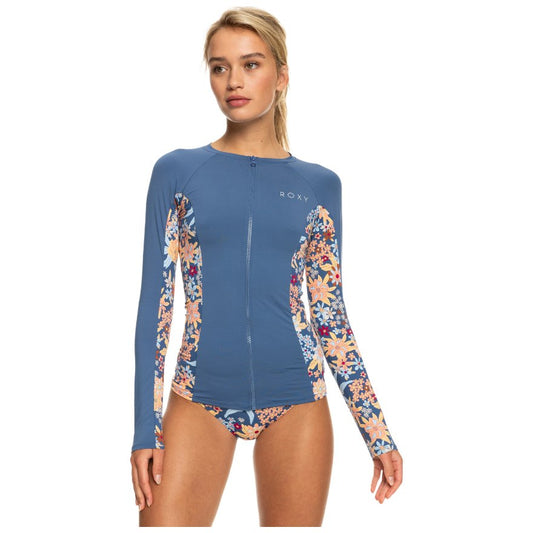 Roxy - Zipped Mix Solid Print Rashguard - Velocity 21